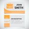 Business card print template with briefcase logo