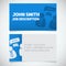 Business card print template with interview logo