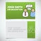 Business card print template with interview logo