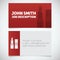 Business card print template with lipstick logo