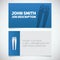 Business card print template with skinny jeans logo