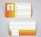 Business card, simple layout with colorful stripes