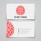 Business card template. Brain maze concept logo