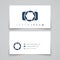 Business card template. Camera conceptl logo