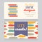 Business card template for graphic designer or creative agency