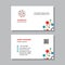 Business card template with logo - concept design. Computer network electronic technology visit card branding. Vector illustration