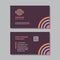 Business card template with logo - concept design. Industry technology  sign. Power energy visit card branding.  Vector