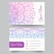Business card template, purple and white beauty