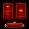 Business card template in royal red and gold style