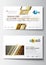 Business card templates. Cover design template, easy editable blank, abstract flat layout. Islamic gold pattern