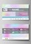 Business card templates. Easy editable layout, abstract vector design template. Hologram, background in pastel colors