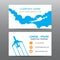 Business card vector background, guide tour companies