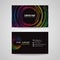 Business card vector graphics (line circle rainbow)