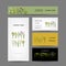 Business cards collection design, herbarium plants