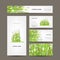 Business cards collection, green meadow design