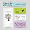 Business cards design, yoga tree