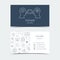 Business cards for psychology help. Promotional products. Flat design. Vector