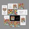 Business cards set, Matryoshka, russian nesting dolls design