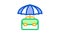 business case protect with umbrella Icon Animation