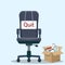 Business chair with quit message
