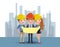 Business characters engineering vector concept. Business character of engineer and architect.
