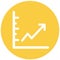 Business chart analysis icon internet marketing optimization graph diagram.