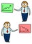 Business chart cartoon