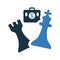 Business, checkmate, chess icon. Simple editable vector graphics