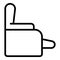 Business class seat icon outline vector. Airplane chair