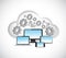 business cloud computing network illustration