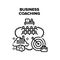 Business Coaching Trainer Vector Black Illustration