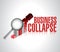 Business collapse sign illustration design