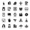 Business and Commerce glyph Outline Icons Pack