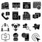 Business communication icon vector set. online trading illustration sign collection. online money symbol or logo.