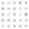 Business communication outline icons set