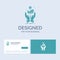 business, company, growth, plant, rise Business Logo Glyph Icon Symbol for your business. Turquoise Business Cards with Brand logo