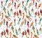 Business company team people with post color seamless pattern.