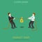 Business competition marketing war flat 3d web isometric concept