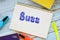 Business concept about Buzz with phrase on the page