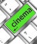 Business concept: Cinema key on the computer keyboard