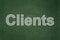 Business concept: Clients on chalkboard background