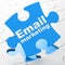 Business concept: Email Marketing on puzzle background