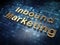 Business concept: Golden Inbound Marketing on digital background