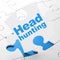 Business concept: Head Hunting on puzzle