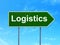 Business concept: Logistics on road sign background