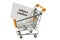 Business concept made with a shopping cart on a white background