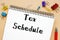 Business concept meaning Tax Schedule with inscription on the sheet