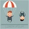 Business concept about parachute