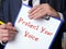 Business concept about Protect Your Voice with phrase on the sheet