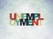 Business concept: Unemployment on Digital Data Paper background
